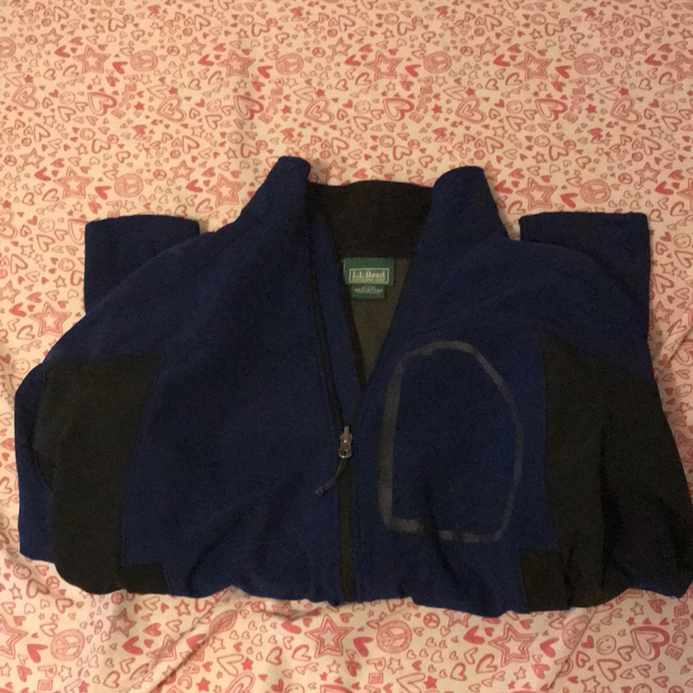 LL Bean Blue/Black Soft-Shell Hunting Jacket Med